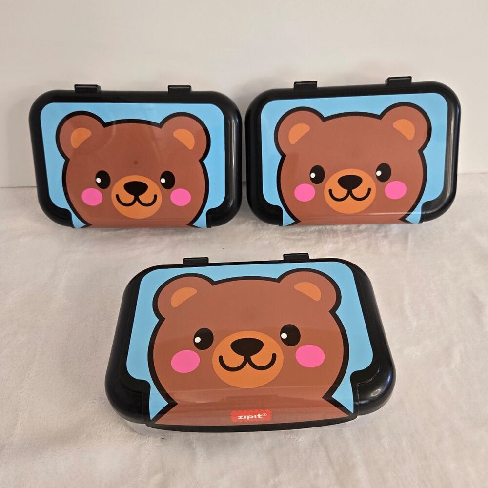 ZIPIT Recycled Plastic Pencil Boxes for Kids Set of 3
